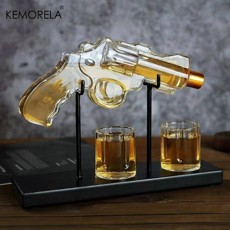 Glass Container Set - KEMORELA Set kaca wiski, dekanter gelas