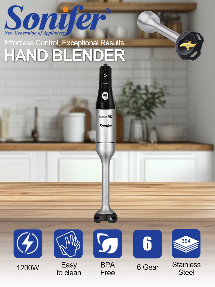 Meal Prep Smoothies - Blender Tangan Sonifer SF-8184 1200W Immersion
