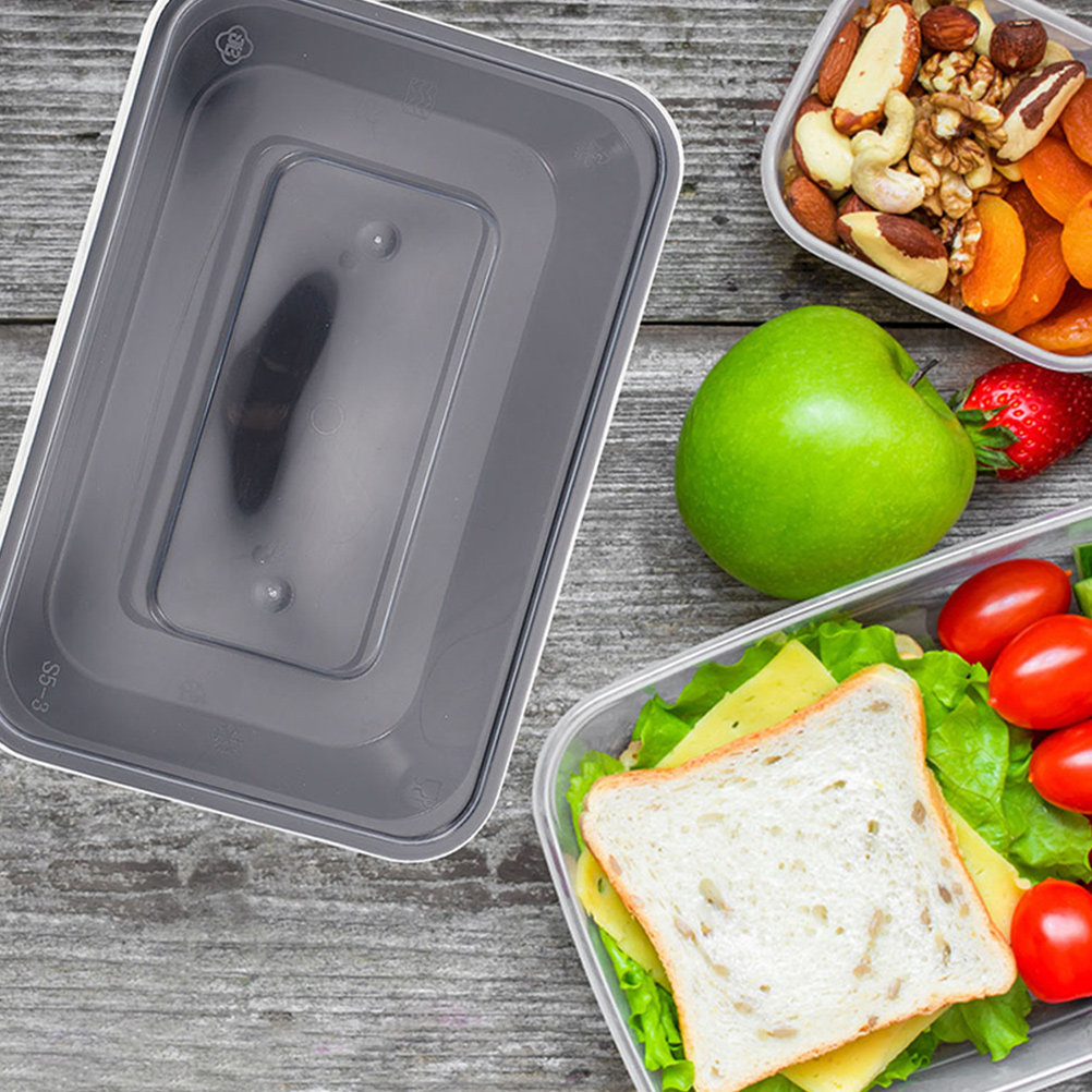 Meal Prep With Rice - 50 Buah Kotak Makanan Persegi Panjang