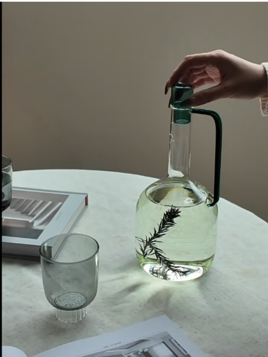 Glass Container Set - Ketel Dingin Kaca Tahan Panas Berwarna