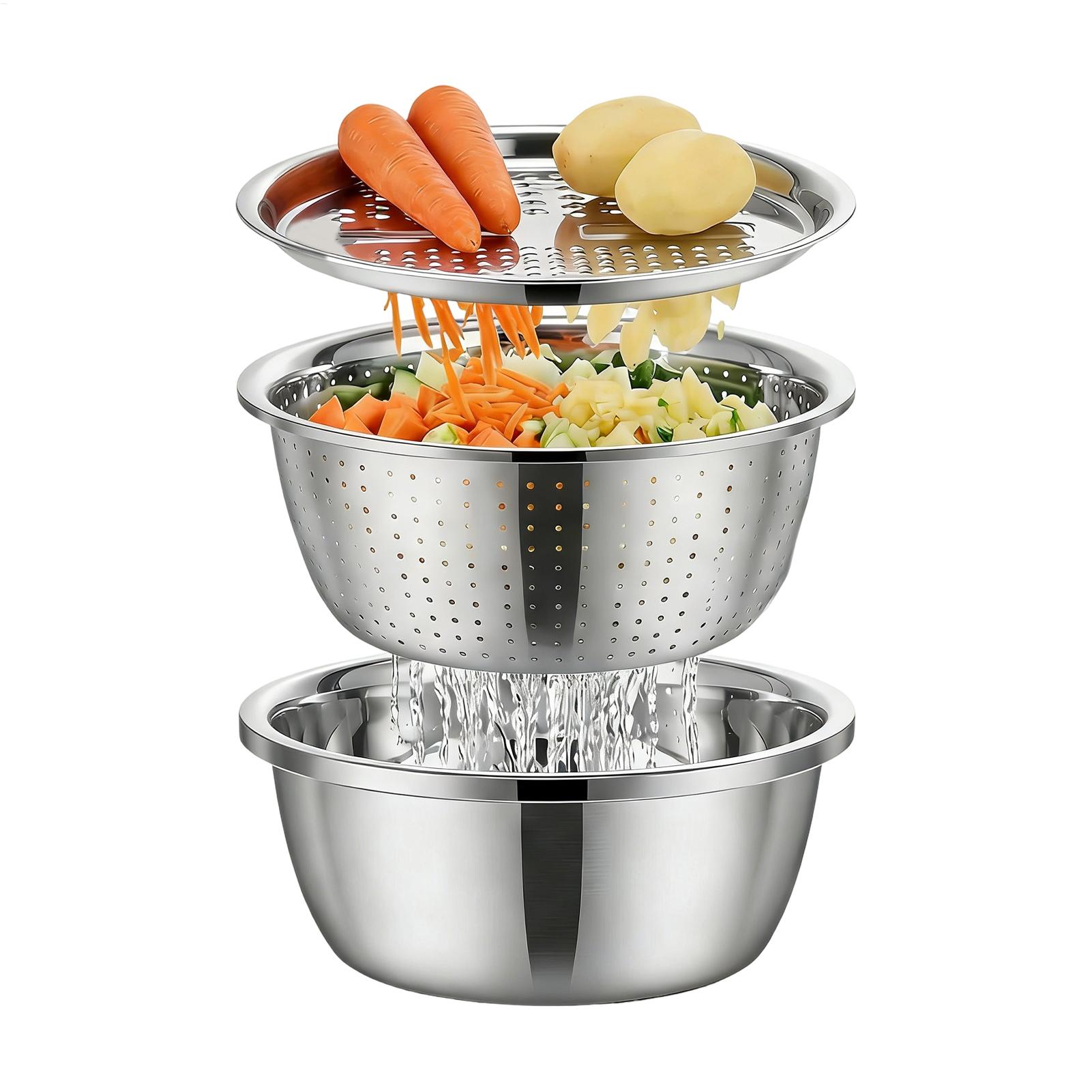 Meal Prep With Rice - Bak Cuci dan Saringan Stainless Steel