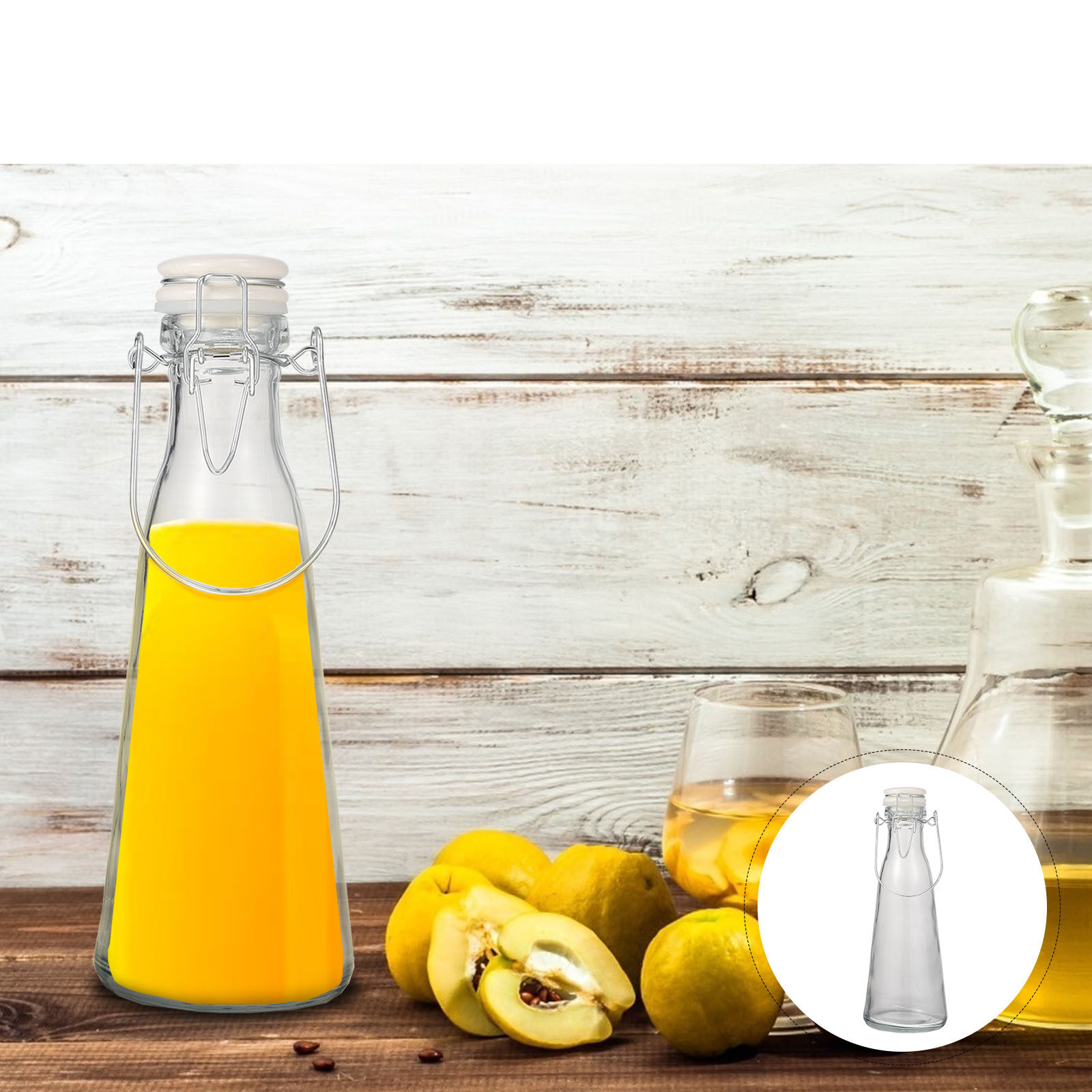 Glass Container Set - 2 Buah Set Botol Kaca Transparan