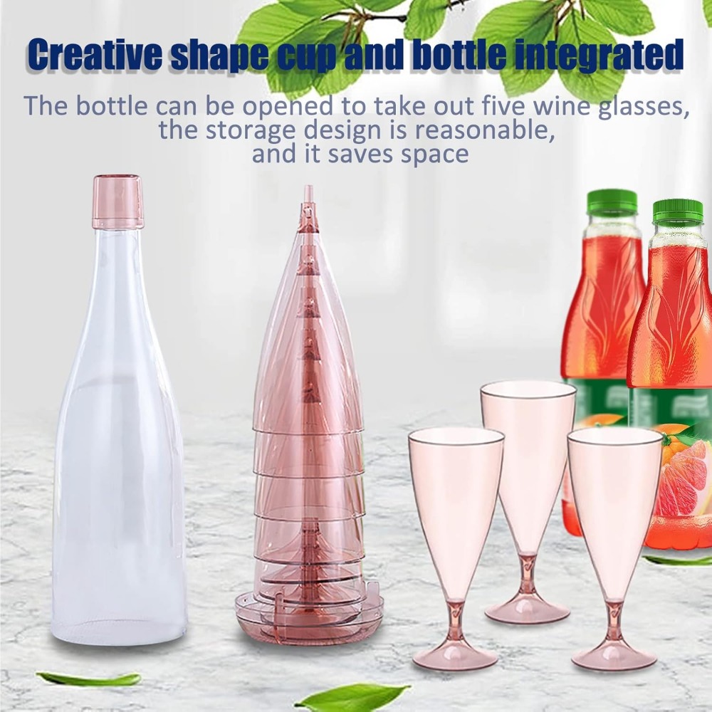 Glass Container Set - Set Gelas Anggur Plastik Lipat Baru,