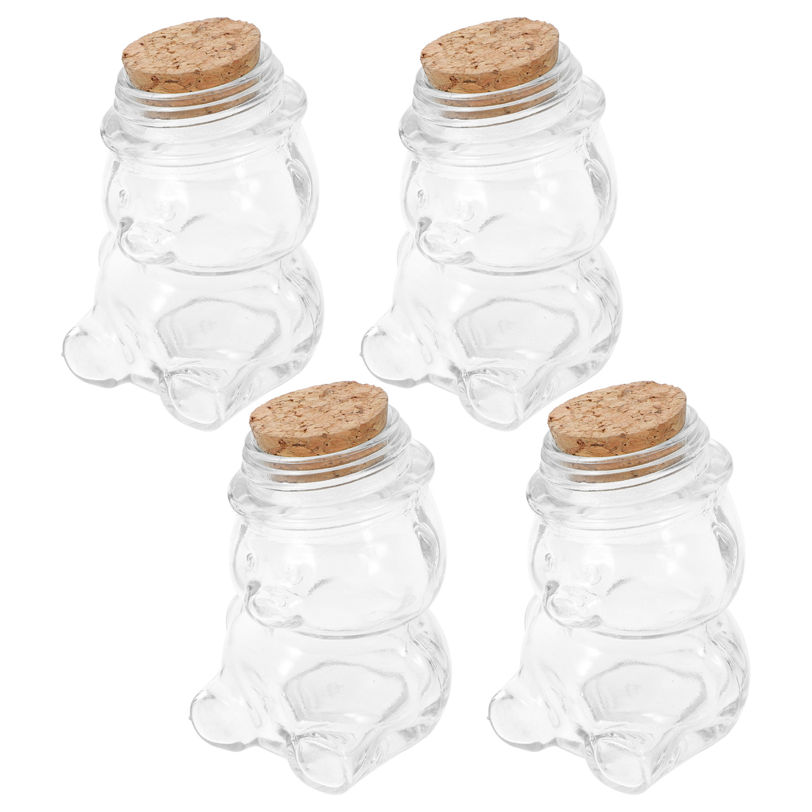 Glass Container Set - 4 Buah Set Toples Permen Kaca