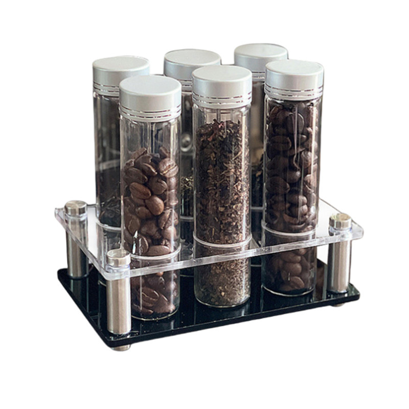 Glass Container Set - Wadah Penyimpanan Biji Kopi Rak Display