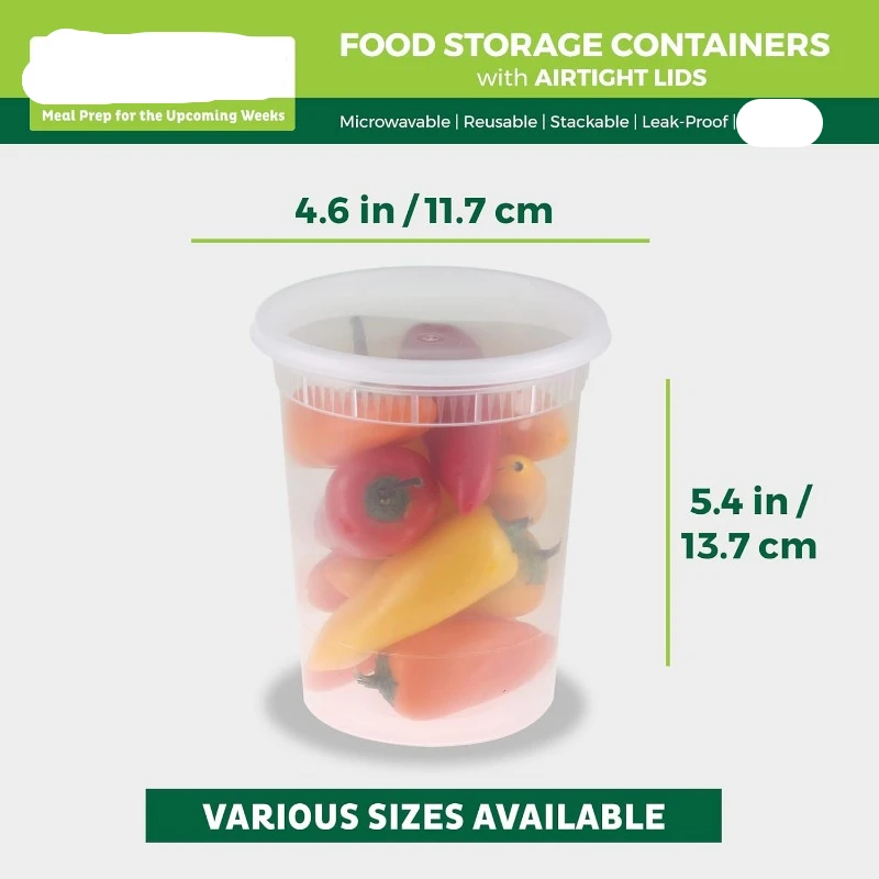 Wadah Deli plastik 8oz-32 Oz d - Meal Prep Soup ulasan dan harga