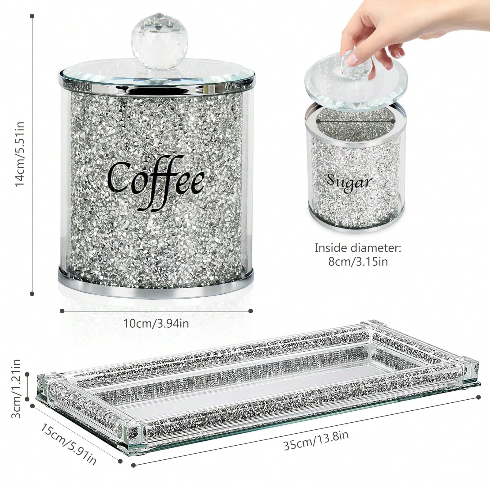 Set Wadah Kopi Gula Teh Berkil - Glass Container Set ulasan dan harga