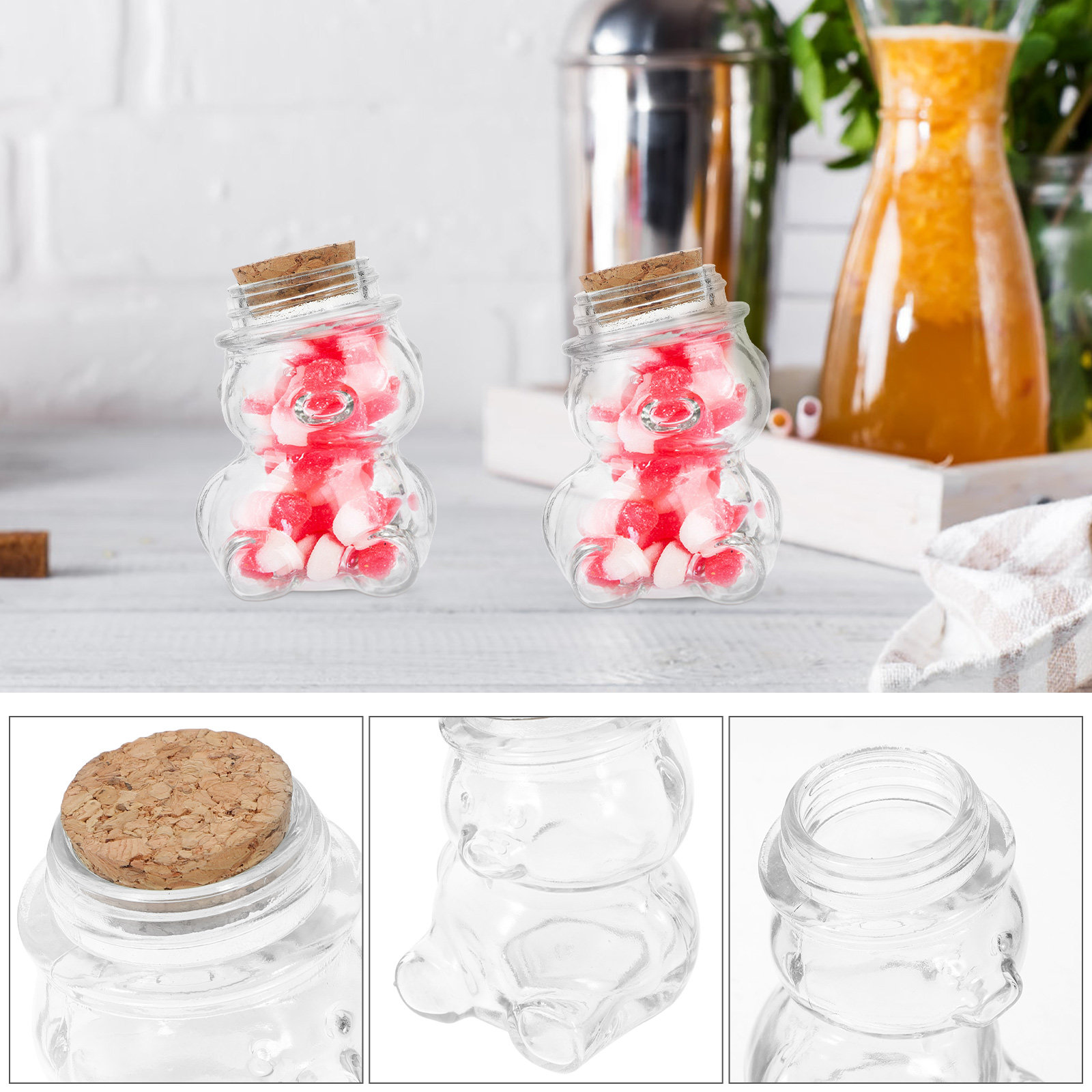 4 Buah Set Toples Permen Kaca  - Glass Container Set ulasan dan harga