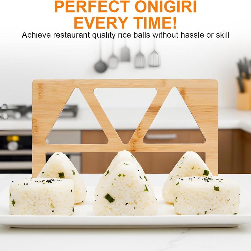 Cetakan Bola Nasi Onigiri Kayu - Meal Prep With Rice ulasan dan harga